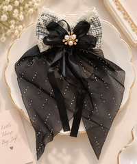 Shimmer Drape Bow Hair Clip