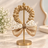 Lace Trim Bow Hair Tie