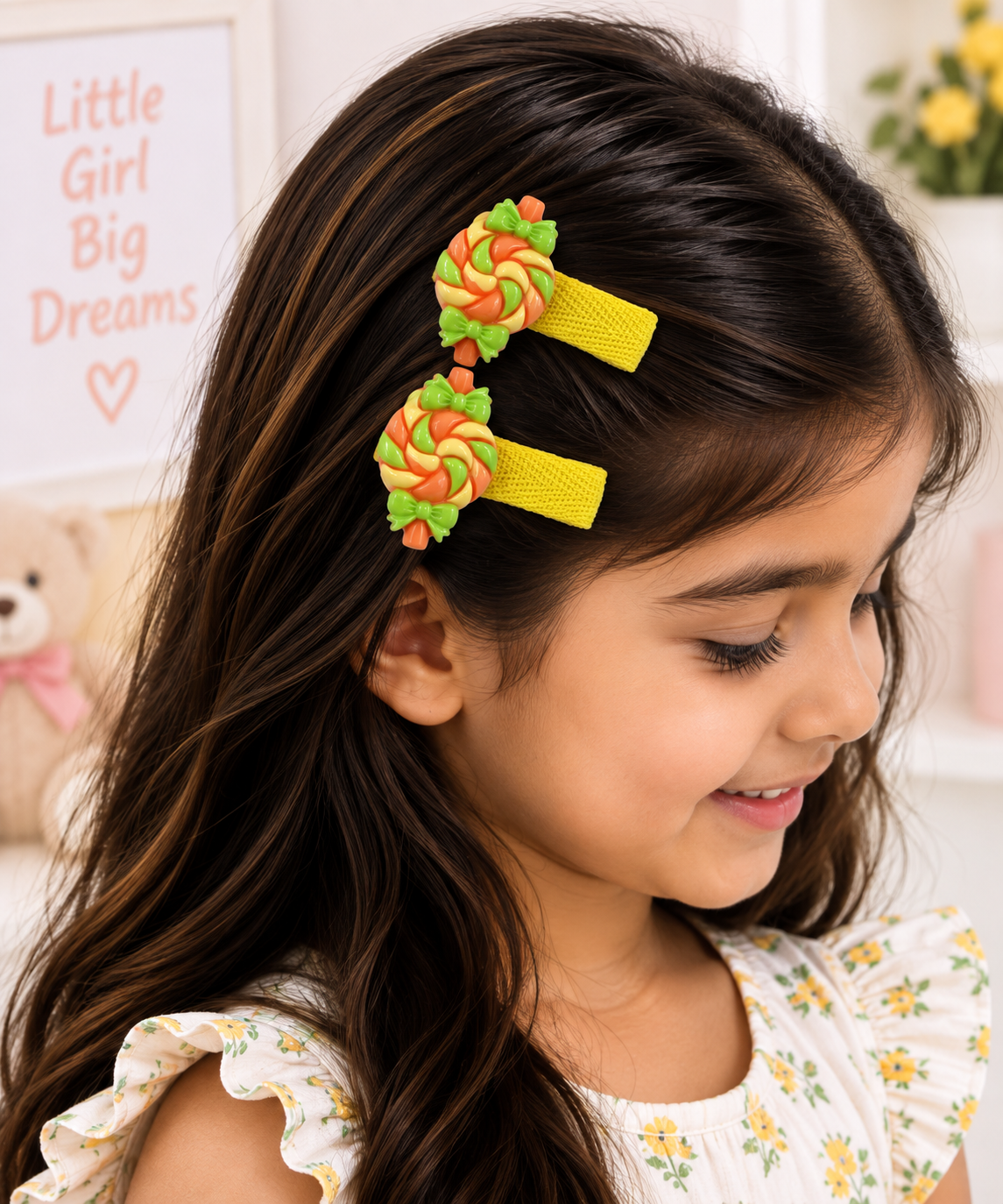 Candy Swirl Hair Clips — Set of 2