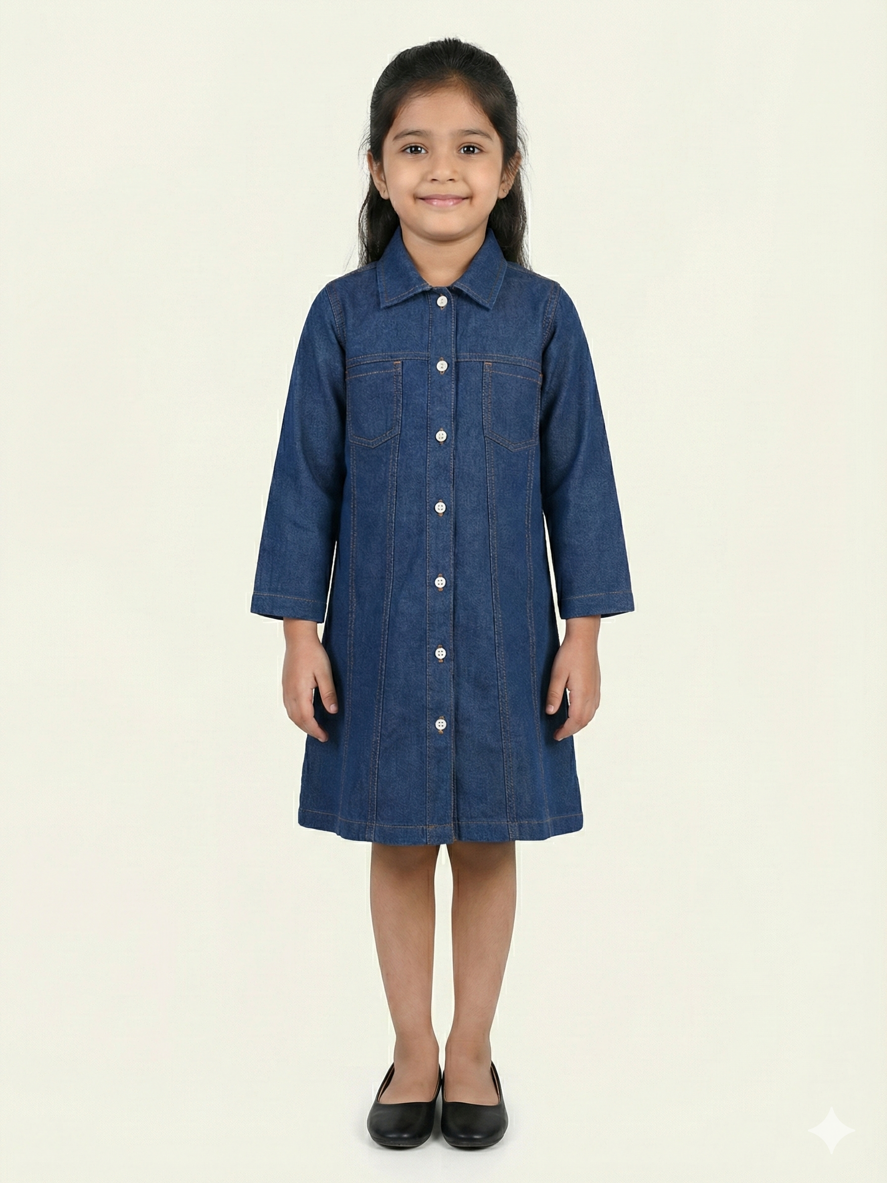 Denim Shirt Dress, Button-Down