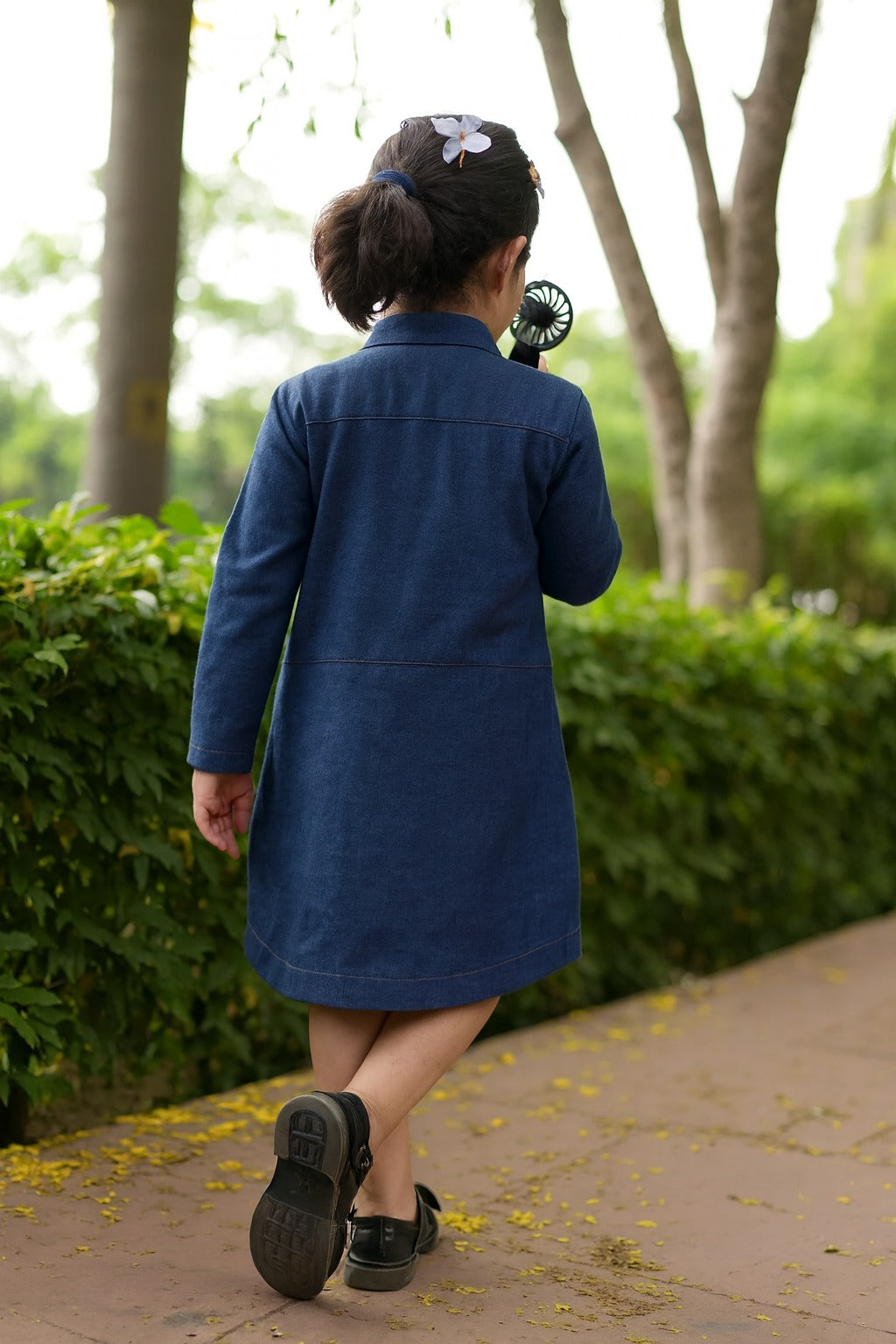 Denim Shirt Dress with full sleeve