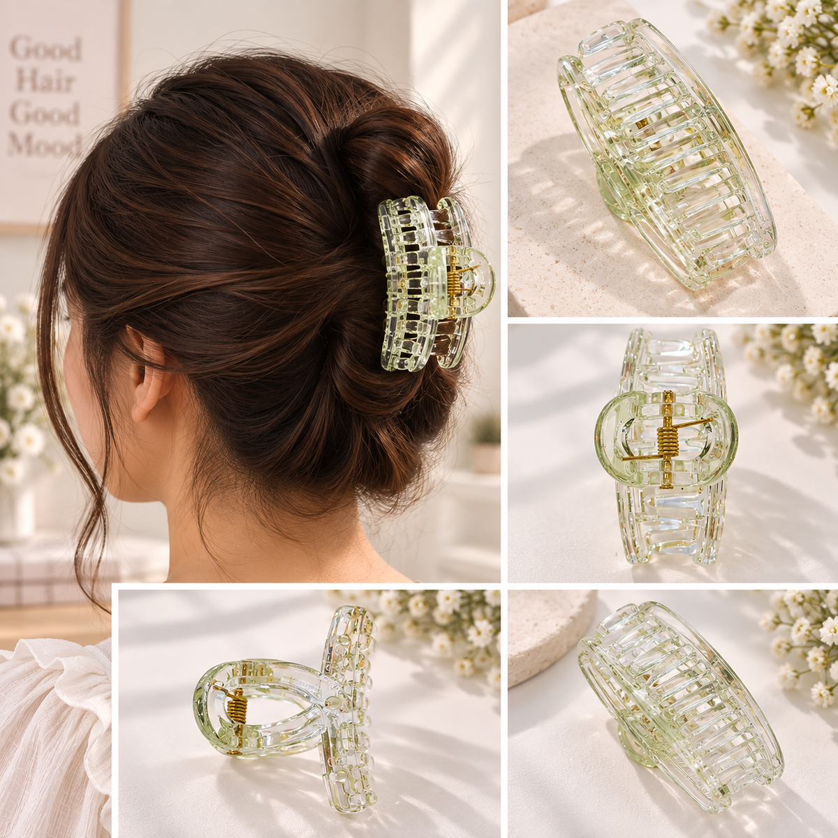 Clear Tint Hair Claw Clip