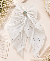 Shimmer Drape Bow Hair Clip