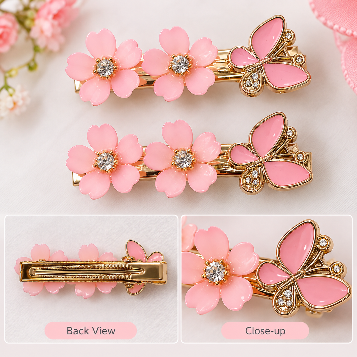 Daisy Trio Hair Clips — Set of 2