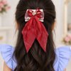 Shimmer Drape Bow Hair Clip