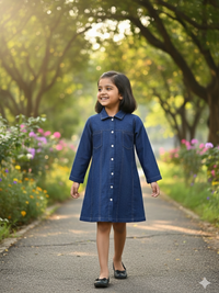 Denim Shirt Dress, Button-Down