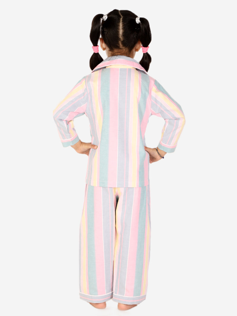 Barcode Stripes Night Suit