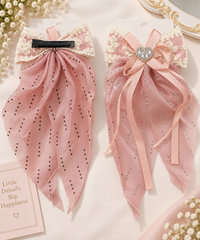 Shimmer Drape Bow Hair Clip