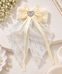 Shimmer Drape Bow Hair Clip