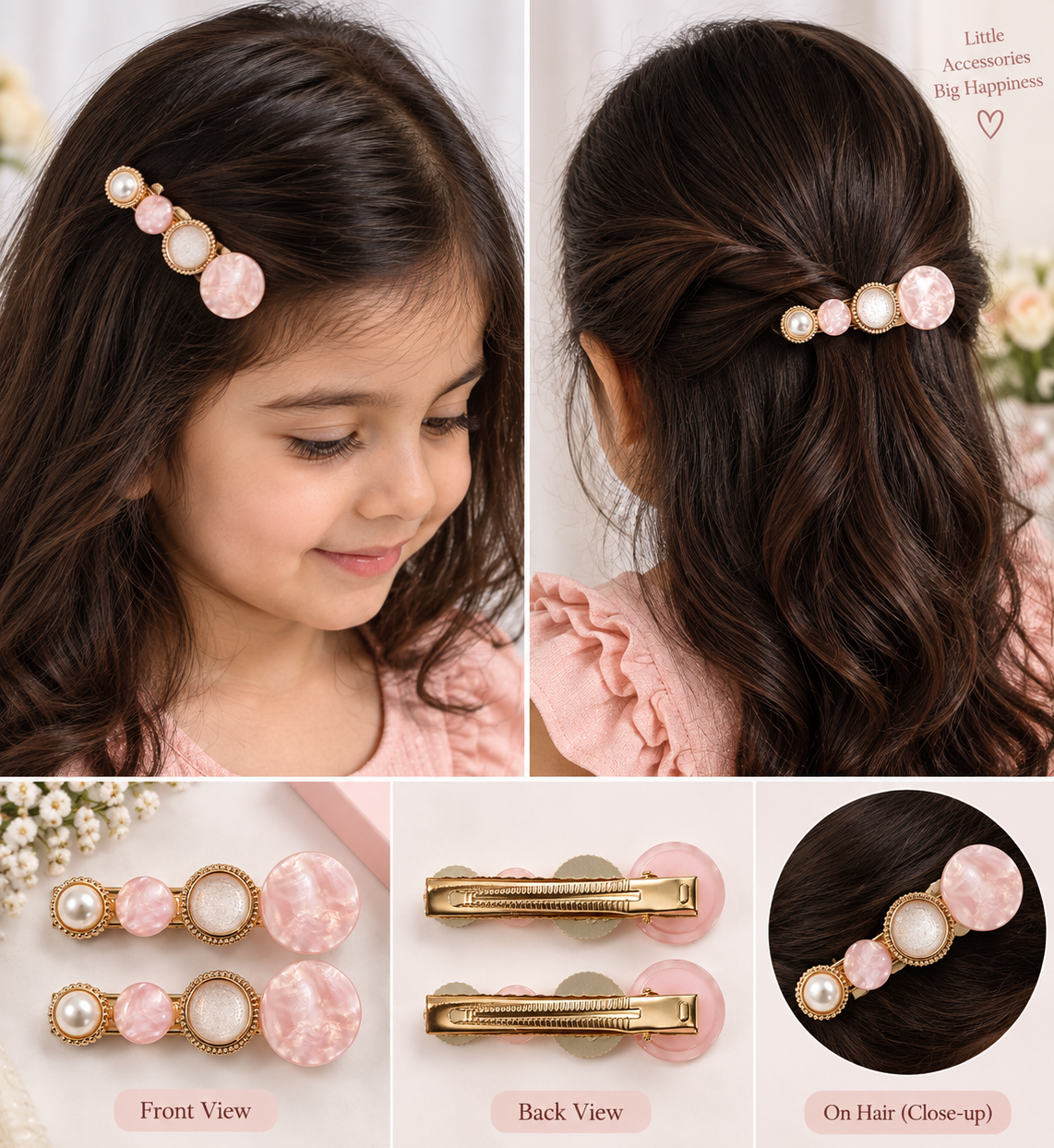 Daisy Trio Hair Clips — Set of 2