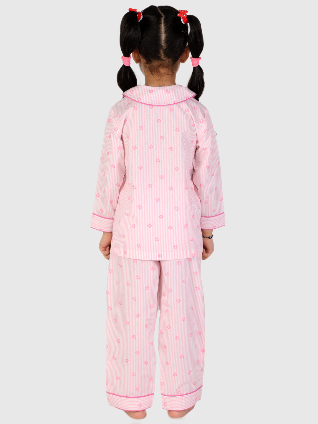 Floral Striped Night Suit