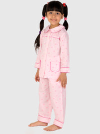 Floral Striped Night Suit