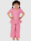 Pink Gingham Check Night Suit