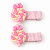 Candy Swirl Hair Clips — Set of 2