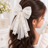 Lace Trail Pastel Bow Clip