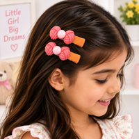 Pastel Bow Charm Hair Clips — Set of 2