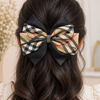 Classic Check Layered Bow Clip