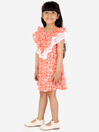 Moira Orange Flower Kids Dress