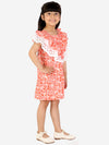 Moira Orange Flower Kids Dress