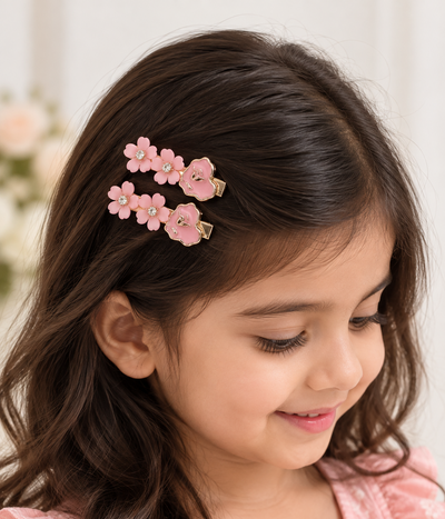 Lustre Circle Hair Clips — Set of 2