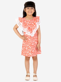 Moira Orange Flower Kids Dress
