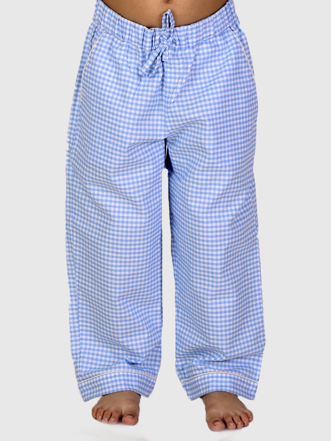 Blue Gingham Check Night Suit