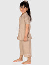 Brown Gingham Check Night Suit