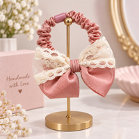 Lace Trim Bow Hair Tie