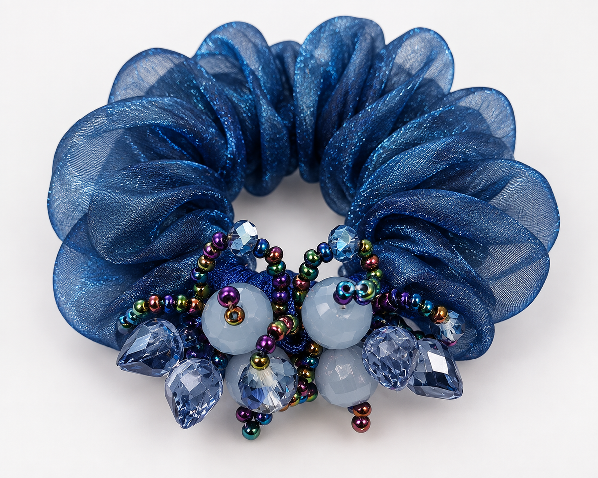 Shimmer Blossom Scrunchie