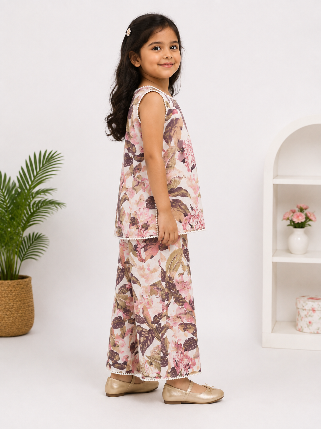 Blush Pearl Printed Shirt Dress