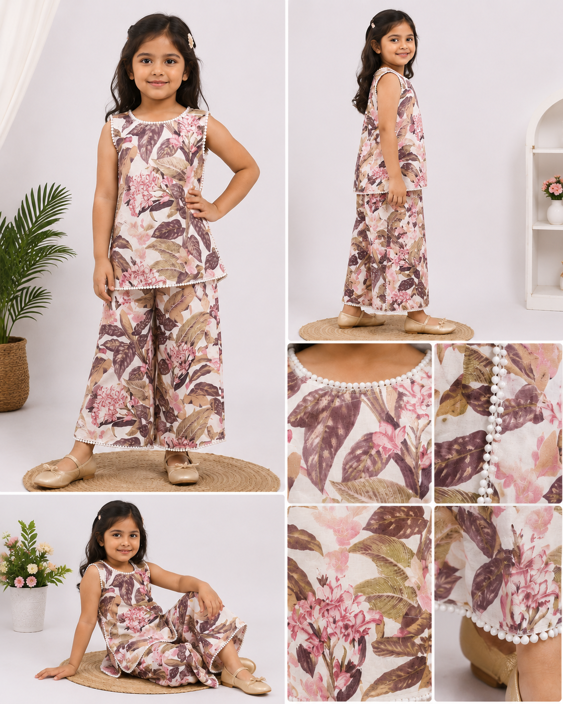Blush Pearl Printed Shirt Dress
