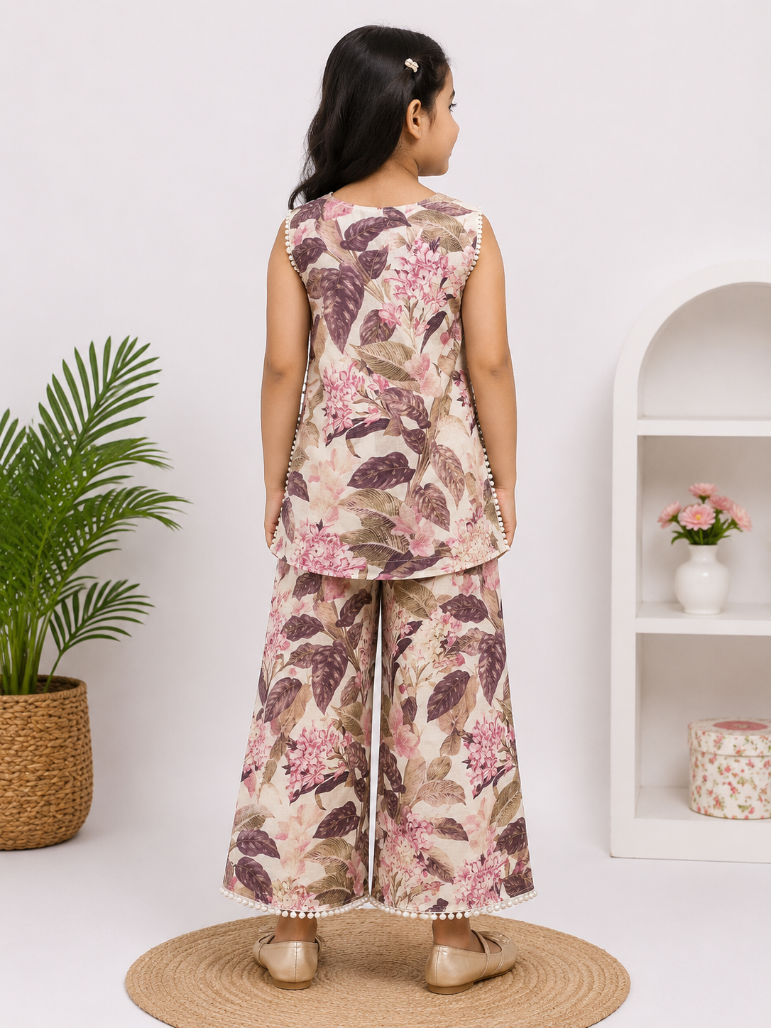 Blush Pearl Printed Shirt Dress