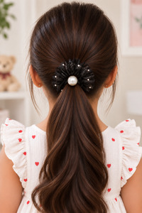 Single Pearl Sheer Hair Tie
