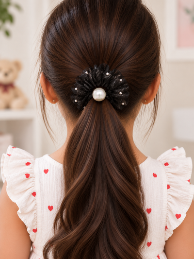 Single Pearl Sheer Hair Tie