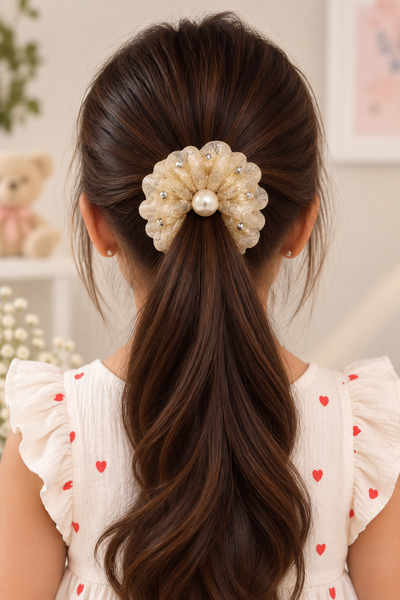 Single Pearl Sheer Hair Tie