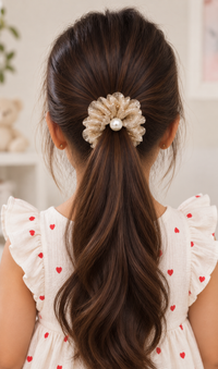 Single Pearl Sheer Hair Tie