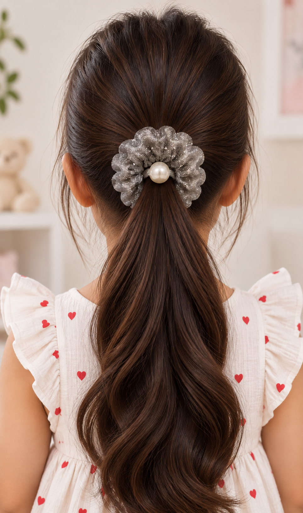 Single Pearl Sheer Hair Tie