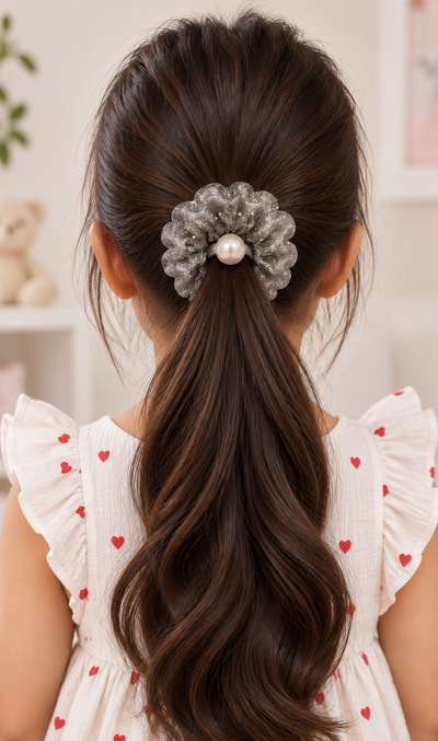 Single Pearl Sheer Hair Tie