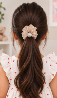 Single Pearl Sheer Hair Tie