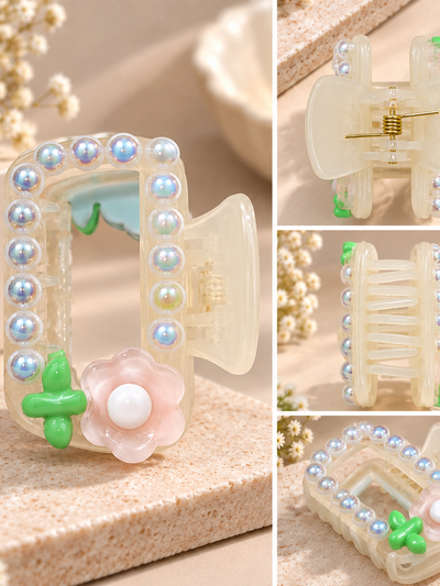 Daisy Sparkle Frame Claw Clip