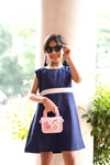 Indigo Lace Belt Dress