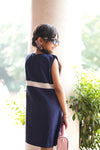 Indigo Lace Belt Dress