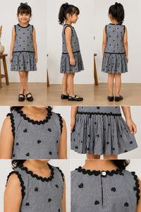Heartfelt Noir Grey Dress