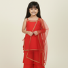 Scarlet Drape Red Kids' Top & Pant Set