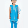 Sky Star Cyan Kids' Kurta Pant Set