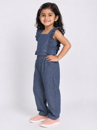 Chloe Denim Top & Denim Joggers Set