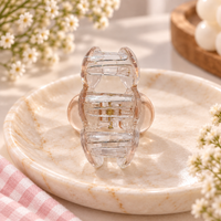 Clear Scalloped Circle Claw Clip