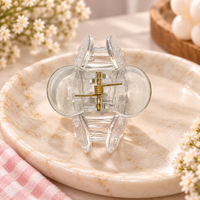 Clear Scalloped Circle Claw Clip