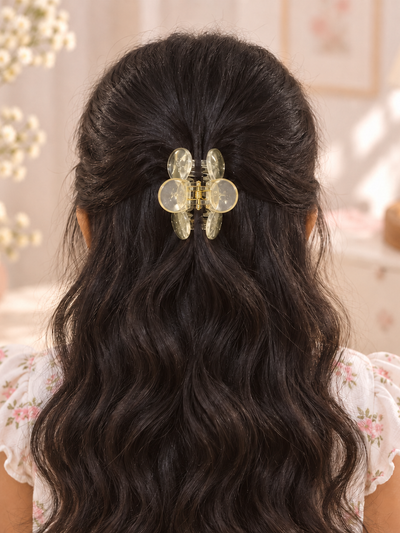 Clear Scalloped Circle Claw Clip