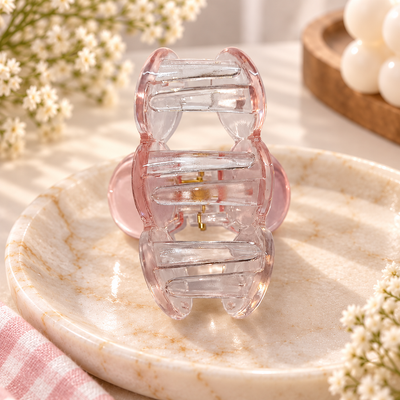 Clear Scalloped Circle Claw Clip